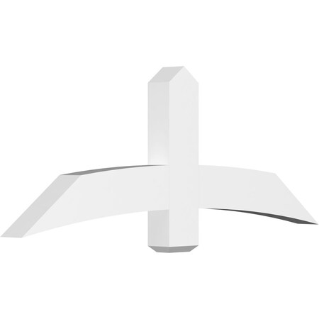 Ekena Millwork Bellingham Architectural Grade PVC Gable Bracket, 60"W x 22 1/2"H x 4"D x 6"F, 9/12 Pitch GBP060X23X0406BEL00